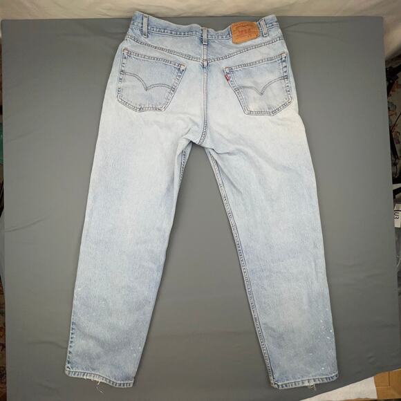 Levi’s 901 Vintage Distressed Jeans Men’s 38x32 Light Wash 2001 USA Grunge - Picture 2 of 10